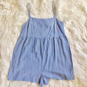 Blue Stripe Romper